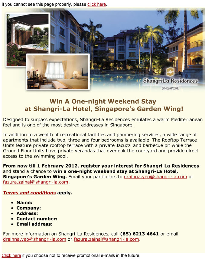Shangri-La Hotels & Resorts eDM